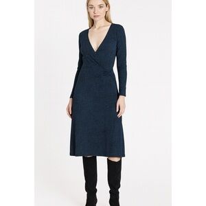 Chico's Black Textured Long Sleeve Dress